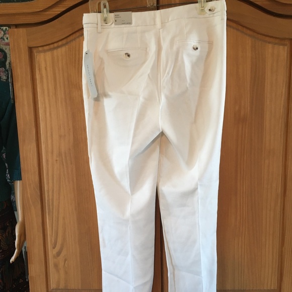 NWT LARRY LEVINE White dress pants Missy size 8 - Picture 8 of 10